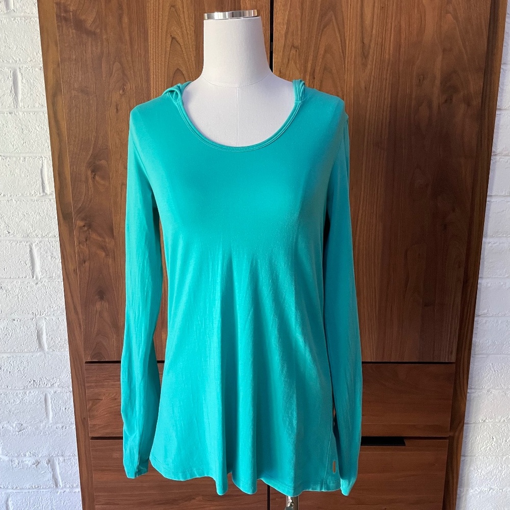 LUCY brand Turquoise long sleeve hoodie - Size Small